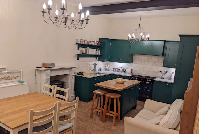 Kitchen, Monkhall 2 Holiday Cottage, Herefordshire